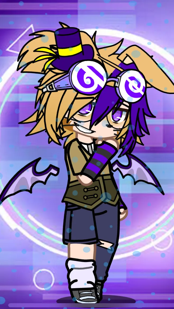 ai character: Glitch trap background
