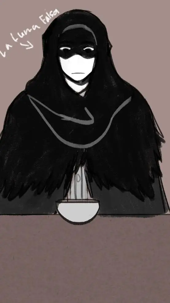 ai character: the fake moon background