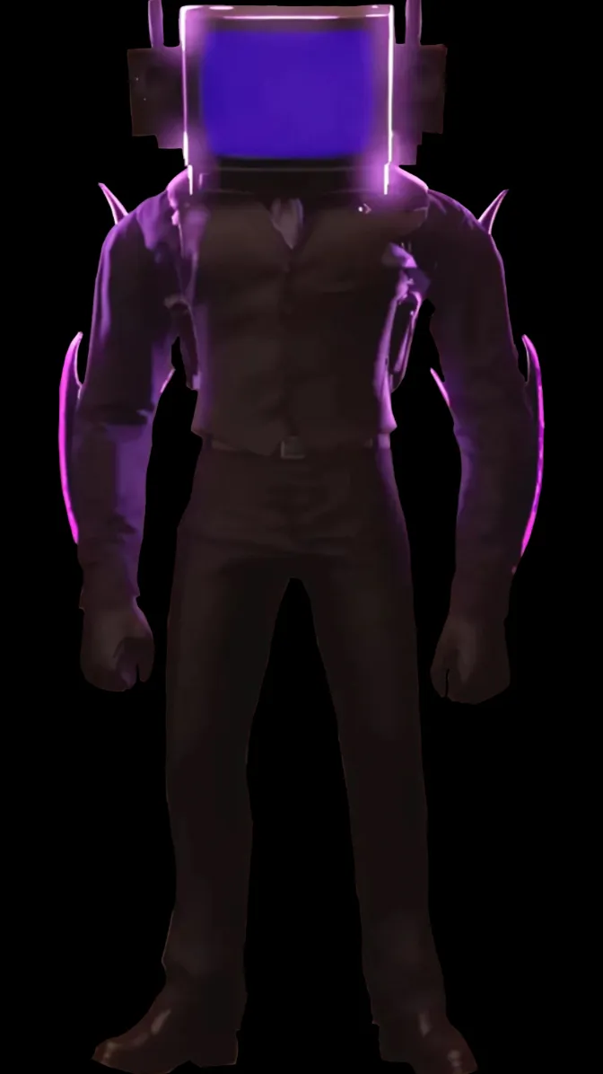 ai character: Energized tv man  background
