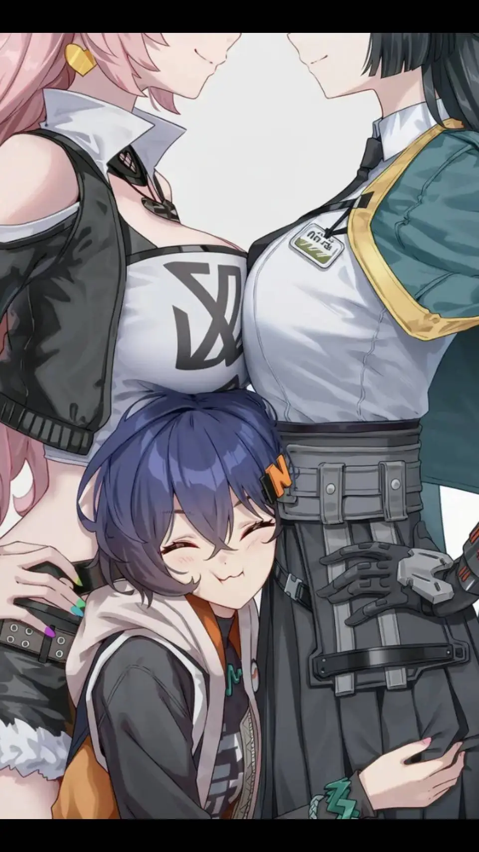 ai character: Lina, Mia, und Ela background