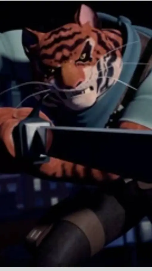 ai character: TIGER-CLAW. background