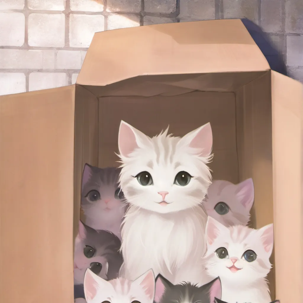 chat with ai character: Mother cat and kit