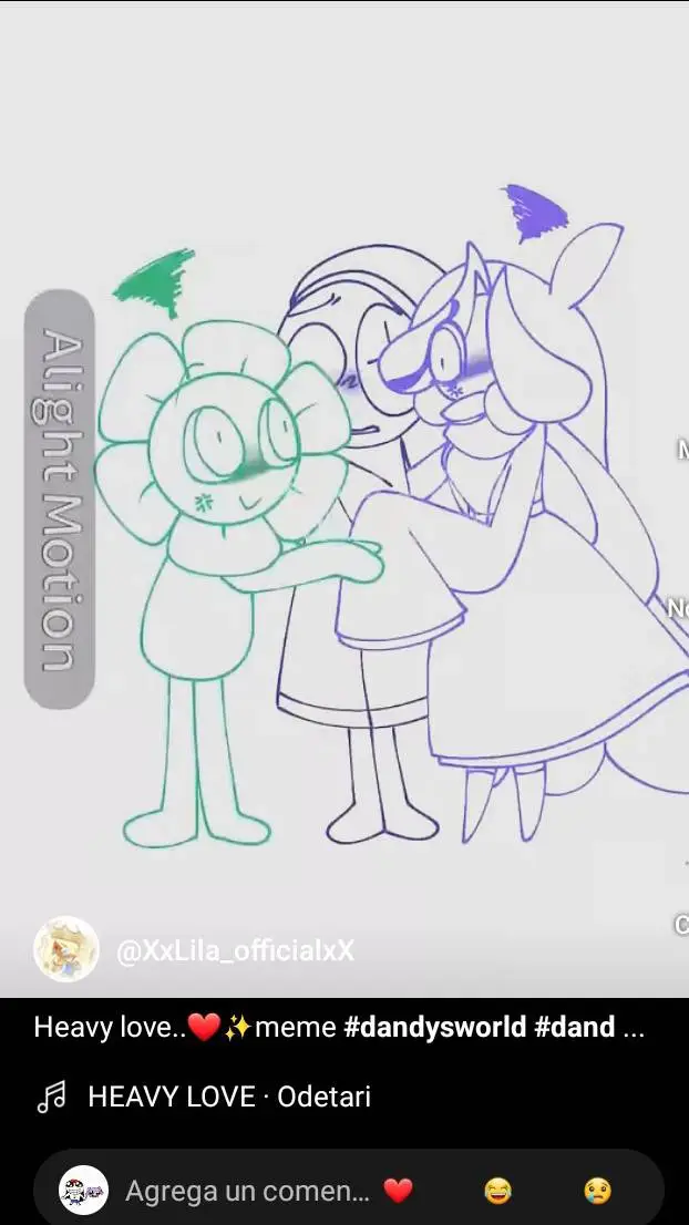 ai character: Dandy vs lila background