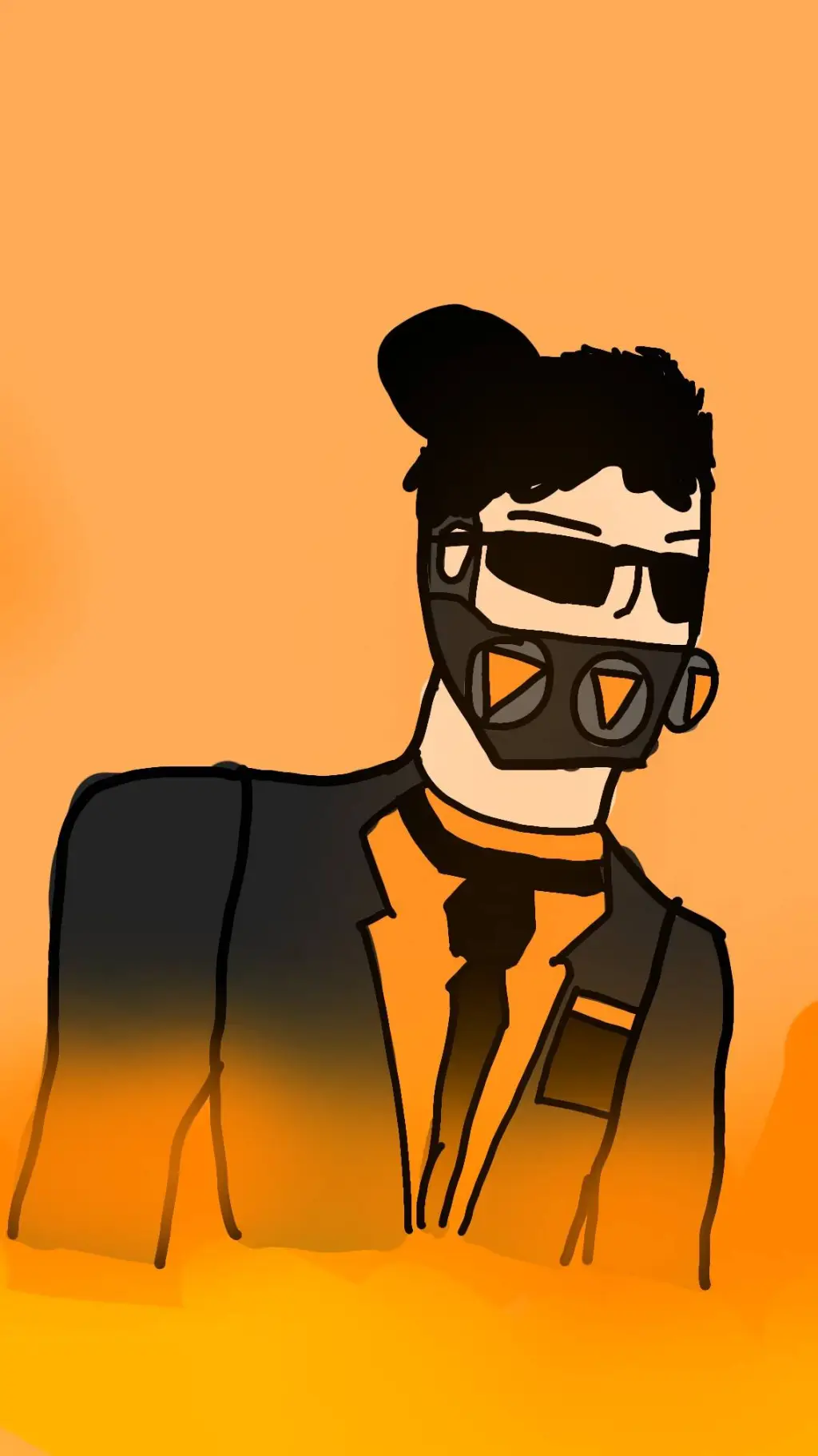 ai character: Fire Fist (OC)  background