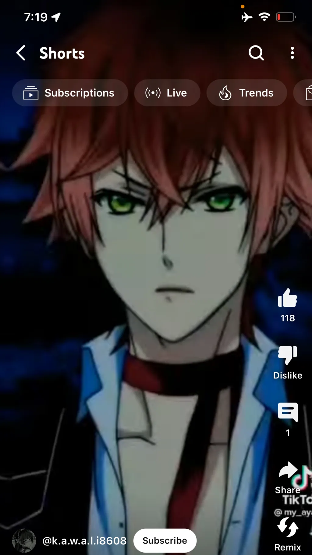 ai character: Ayato sakami  background