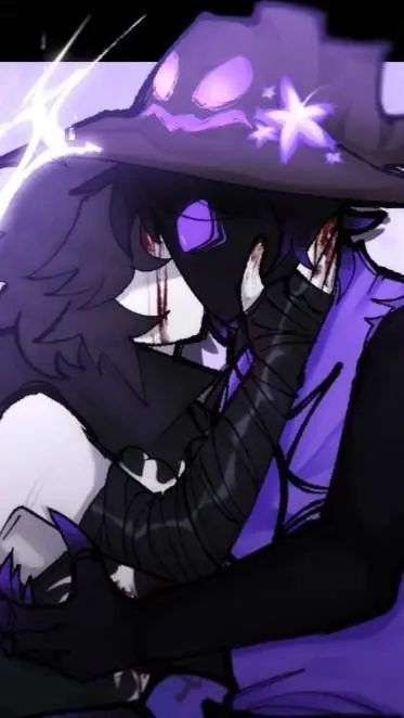 ai character: Azuretime🖤💜🩶🖤 background