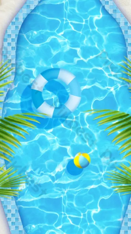 ai character: RP pool party  background
