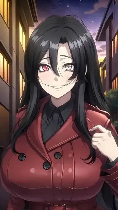 ai character: kuchisake-onna background
