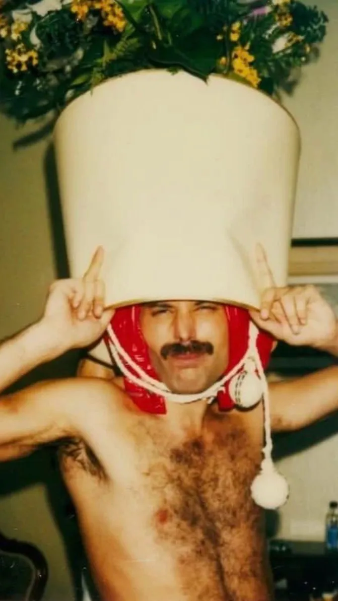 ai character: Freddie Mercury  background