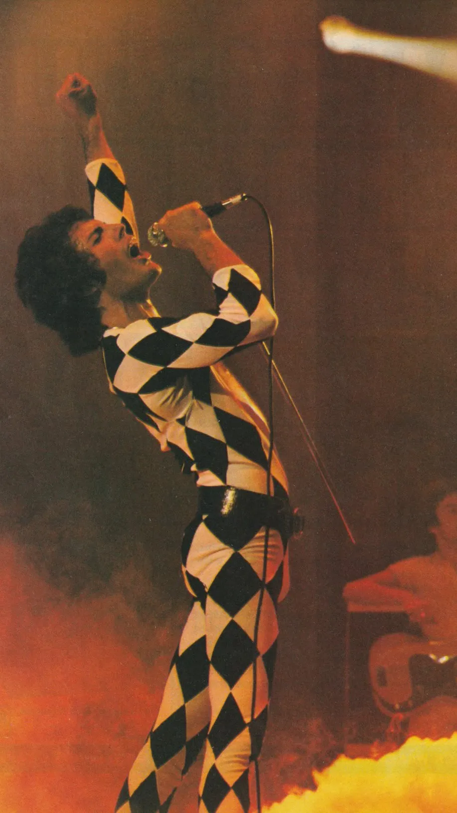 ai character: FREDDIE MERCURY  background