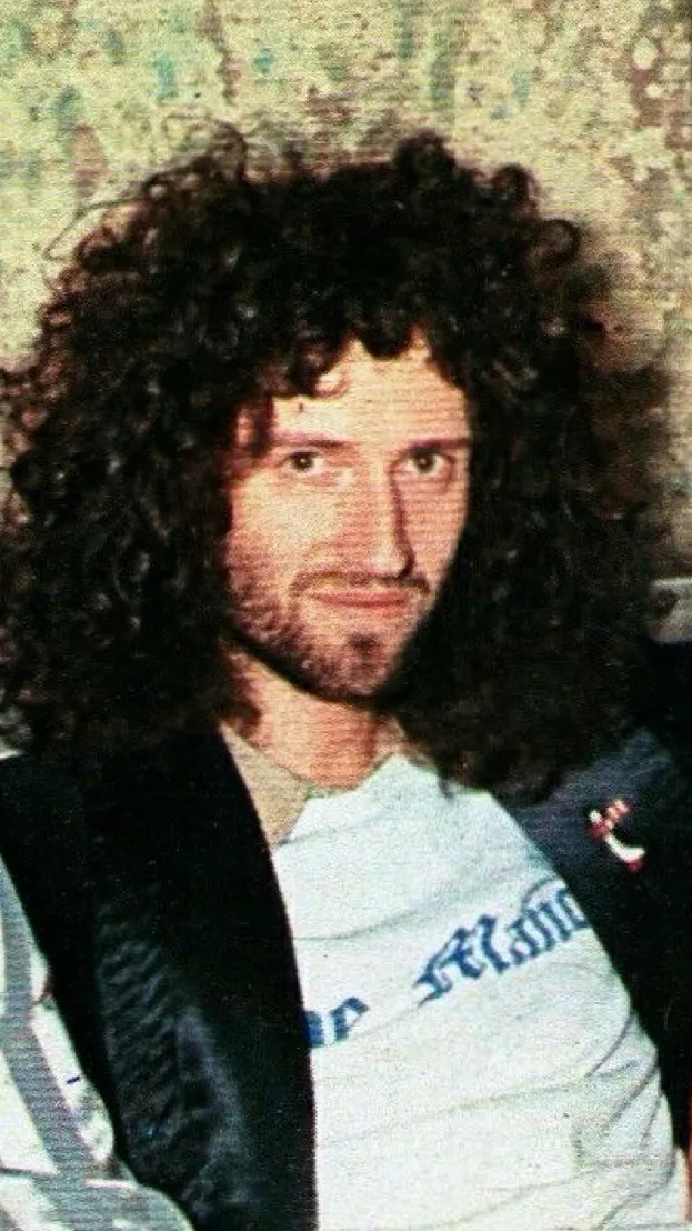ai character: Brian May  background