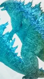 ai character: Godzilla  background
