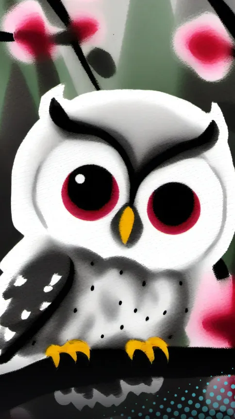 ai character: Baby owl￼🦉 background