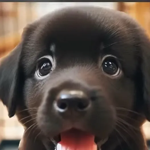 chat with ai character: Black puppy ￼