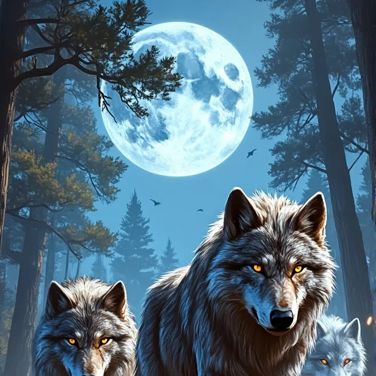 chat with ai character: a male wolf pack