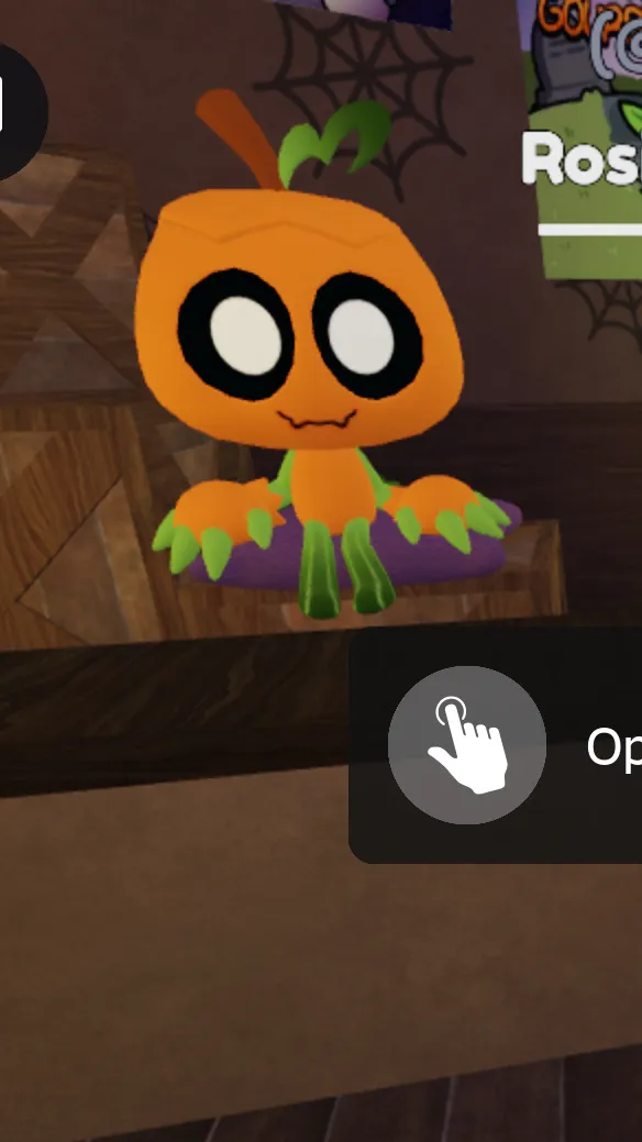 ai character: 🎃{Gourdy}🍬 background