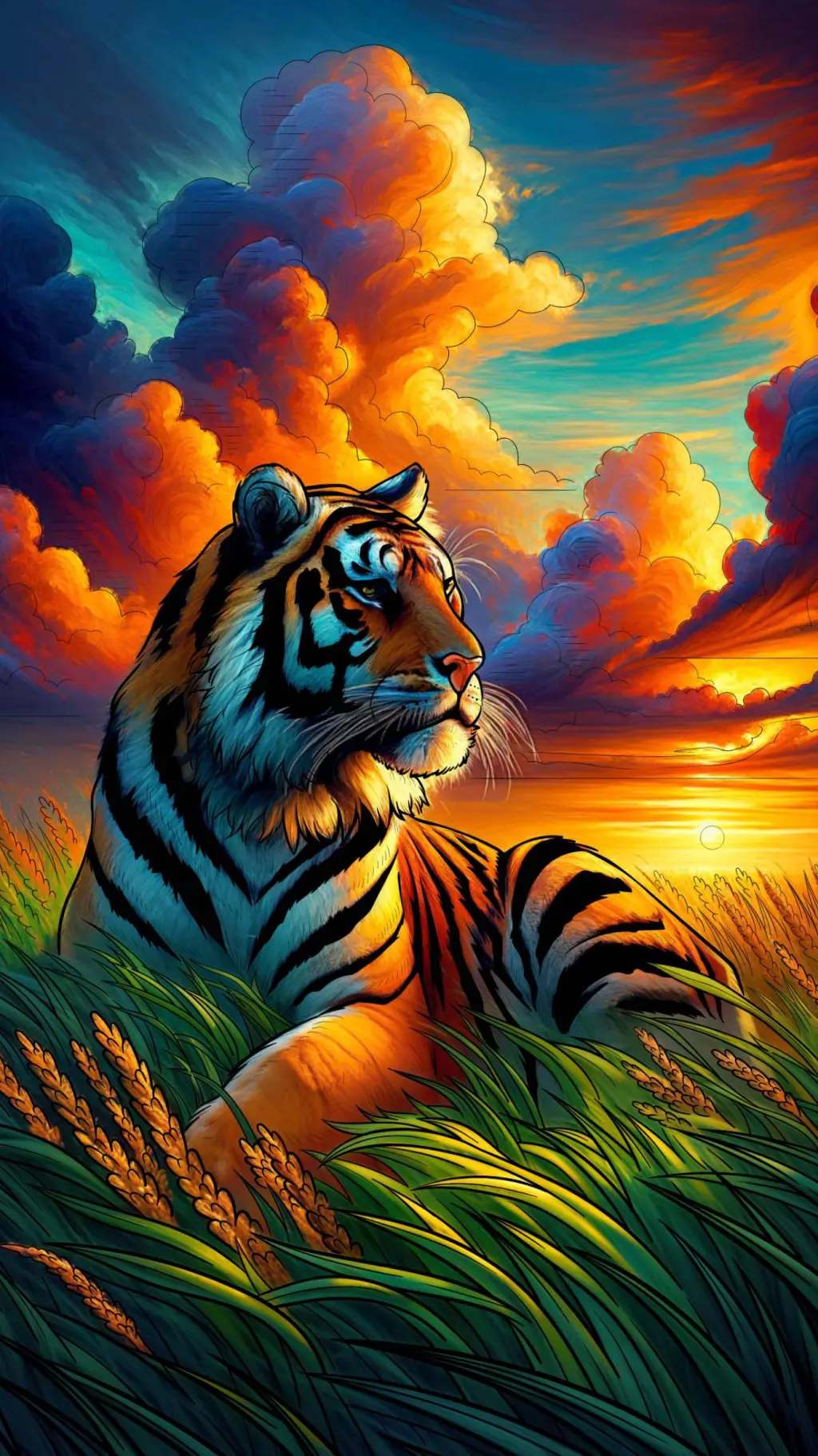 ai character: lion background