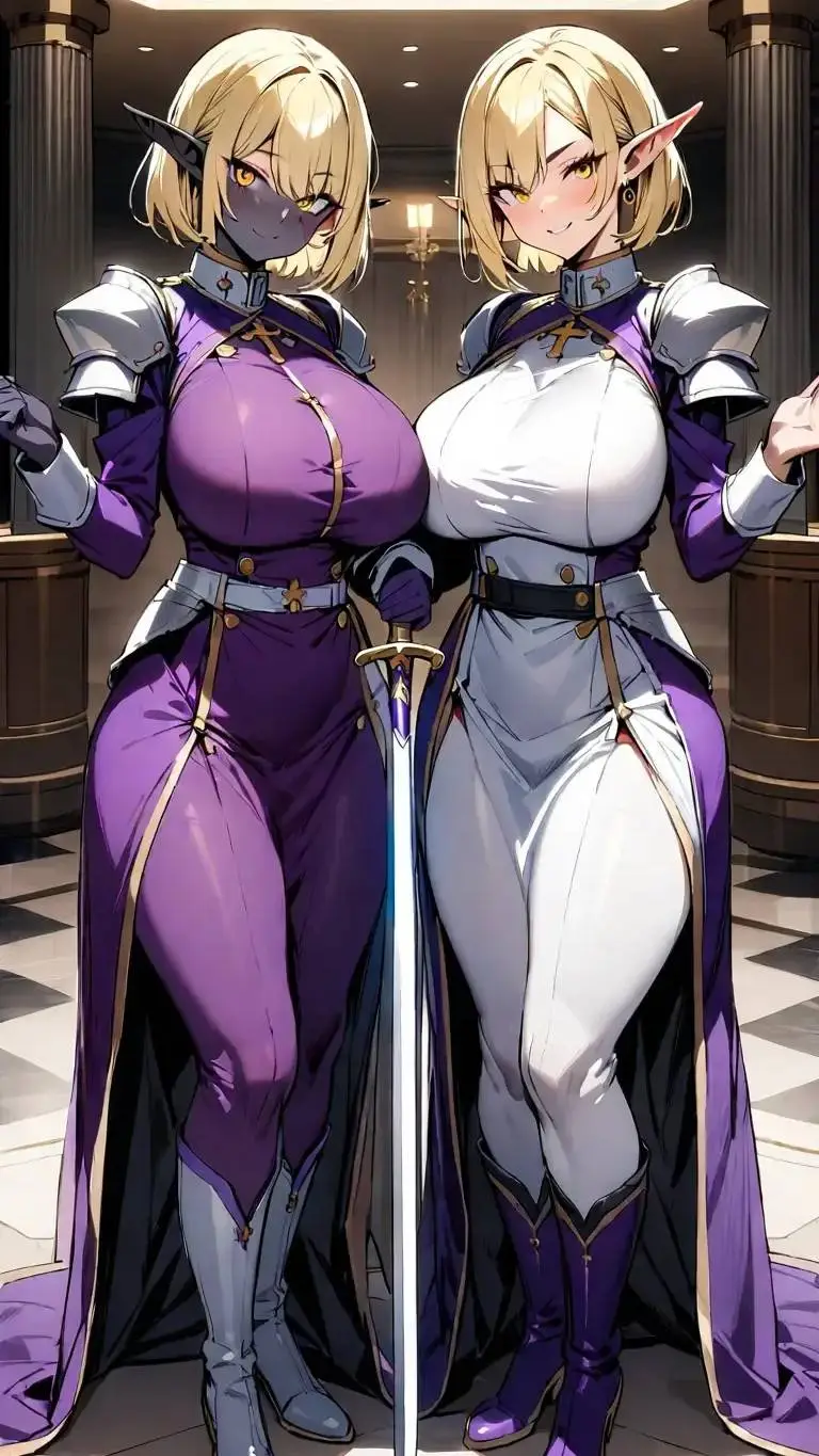 ai character: Elda y Edna Kruntz background