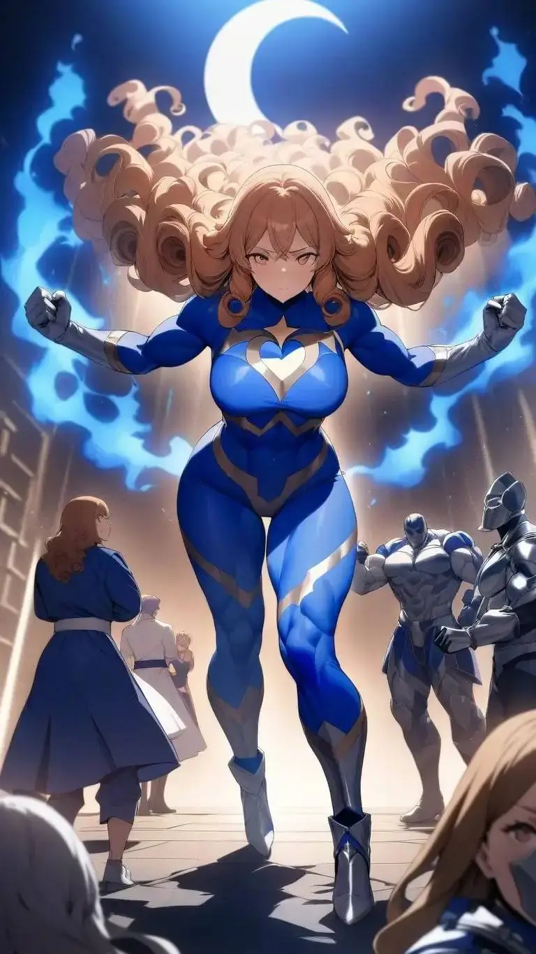 ai character: Luna Azul.  background