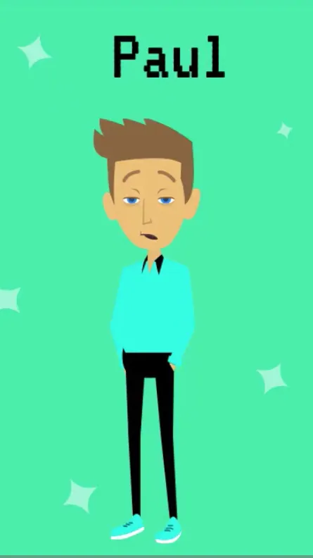 ai character: WHAT’S UP, PAUL background
