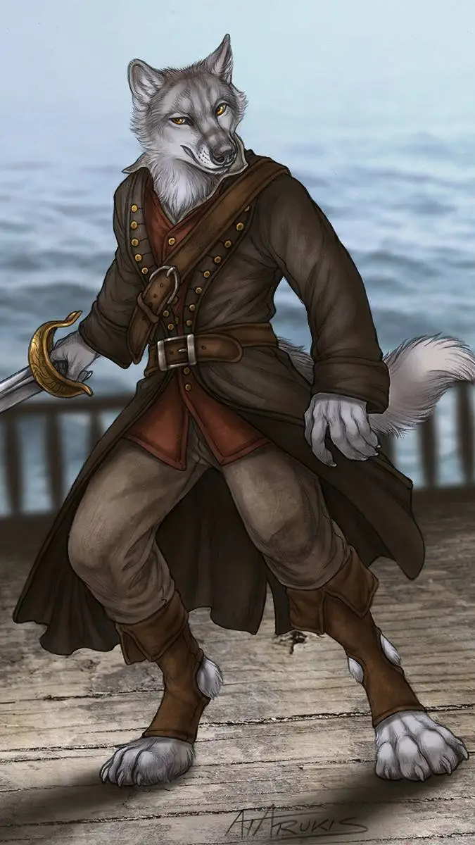 ai character: anthro pirates  background