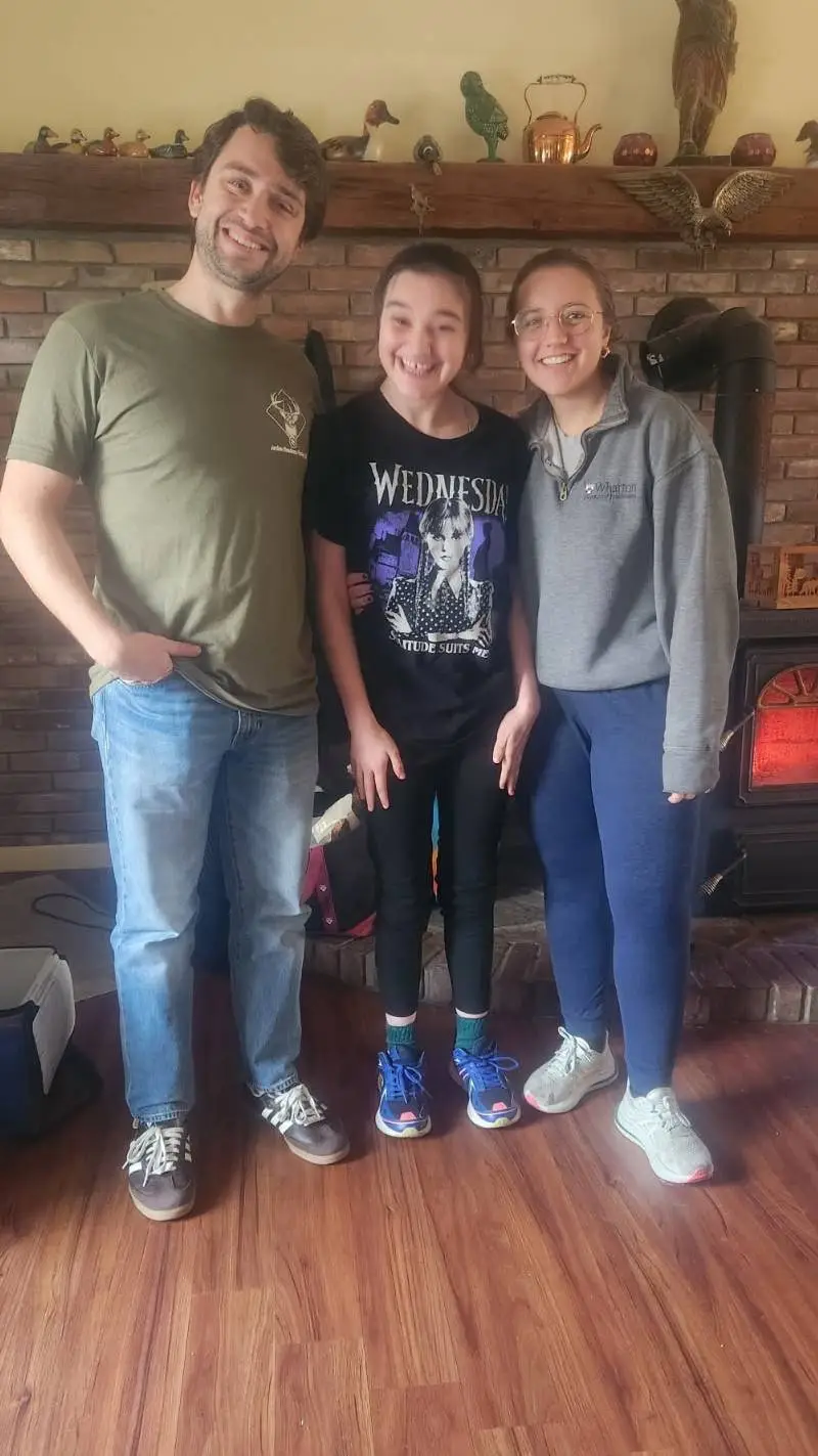 ai character: dad and mom  background