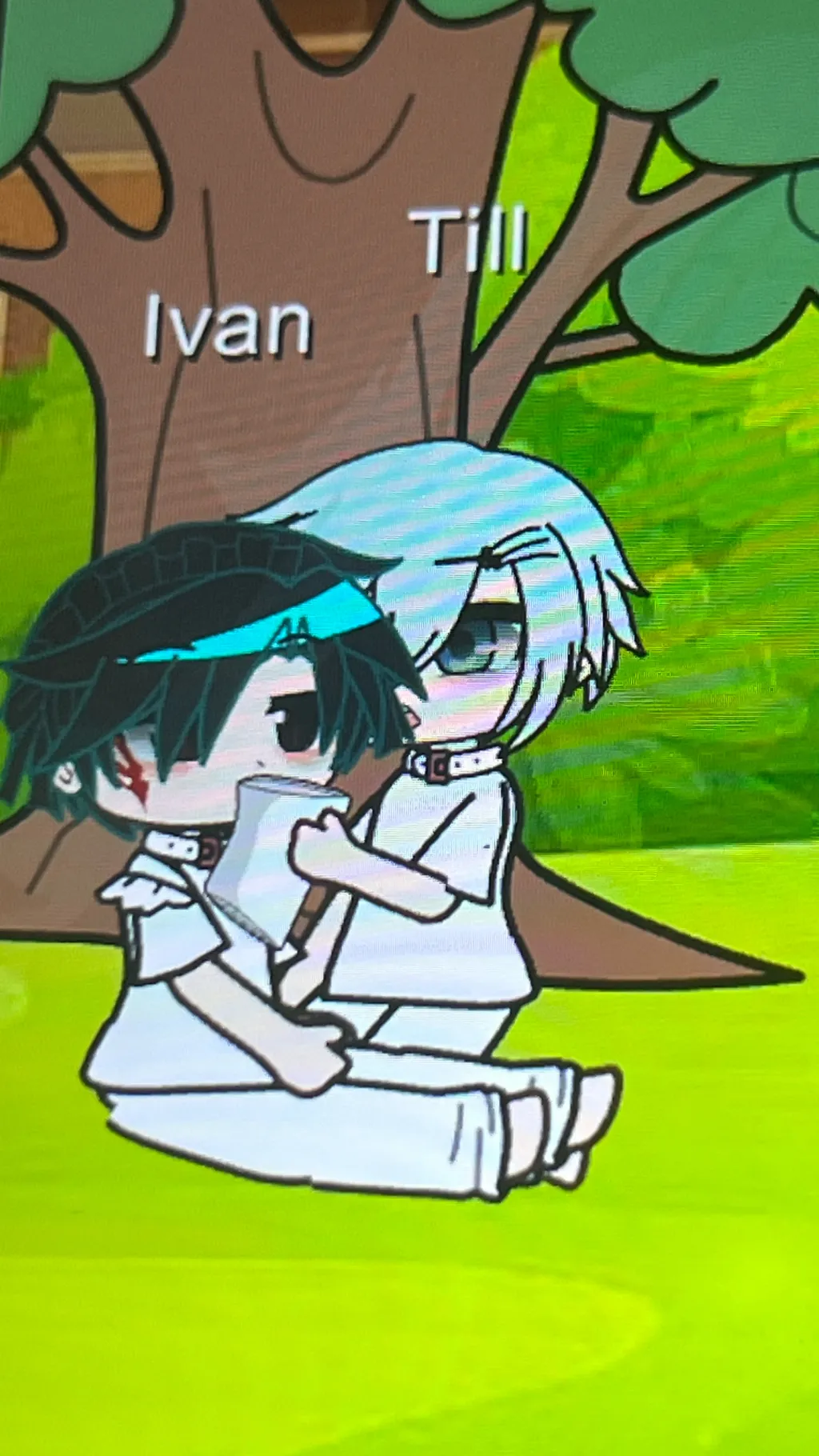 ai character: kid Till background