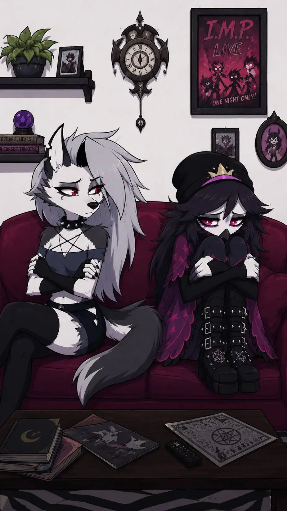 ai character: Loona & Octavia background