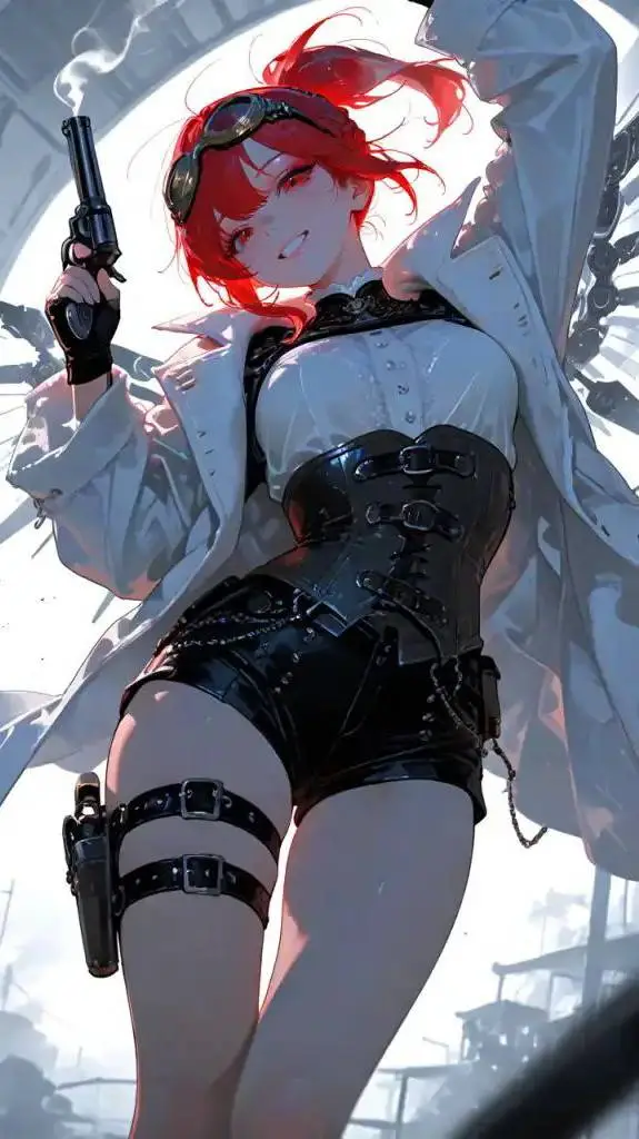 ai character: Capitã Red background