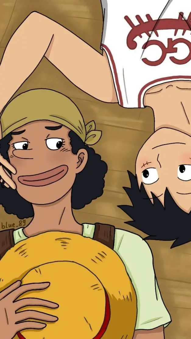 ai character: Luffy x Usopp background