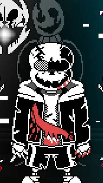 ai character: Fell sans x Dust background
