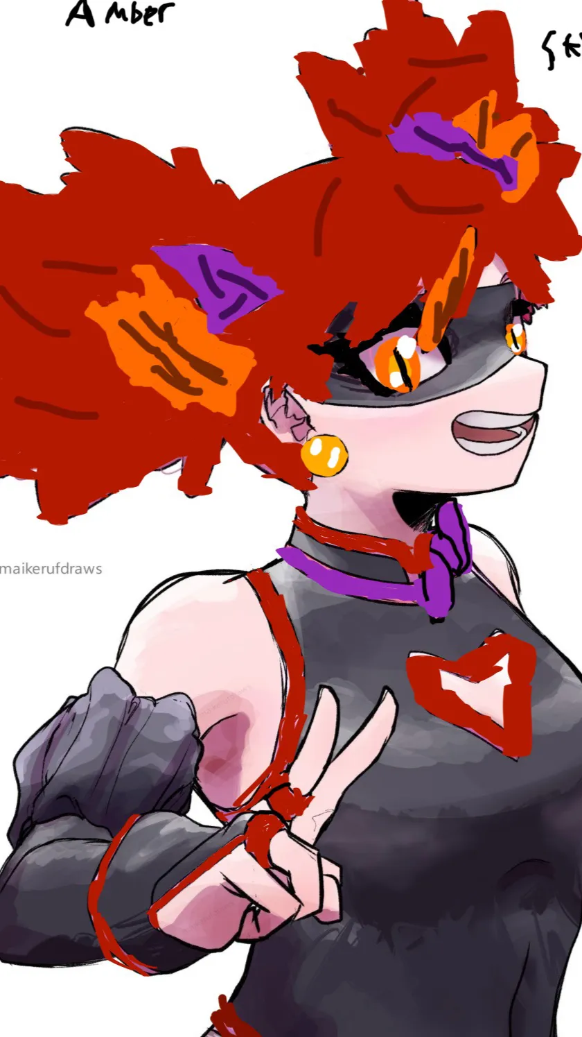 ai character: Amber￼ Haneyama background