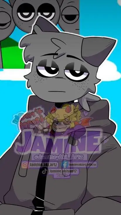 ai character: Gray background