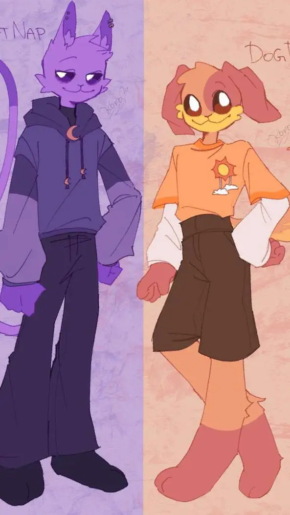 ai character: Catnap x Dogday background