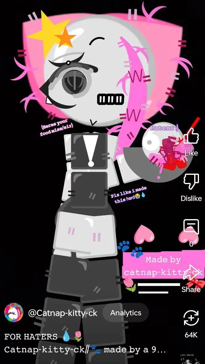 ai character: Catnap-kitty-ck~• background