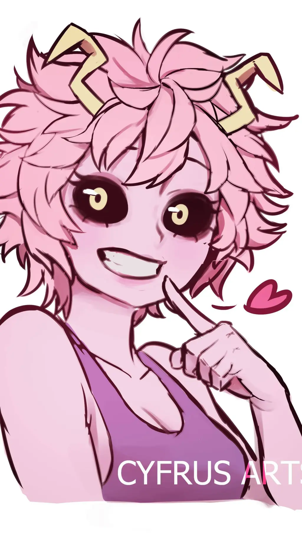 ai character: Mina Ashido <3 background