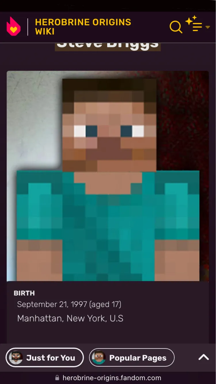 ai character: Steven Briggs background
