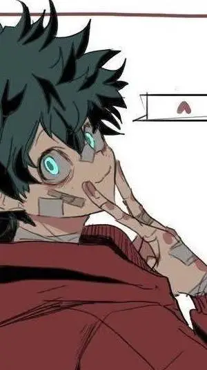ai character: izuku tu.2💚🖤💖. background