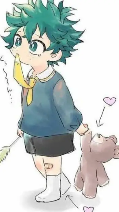 ai character: debe deku 💚👶🏻😍. background