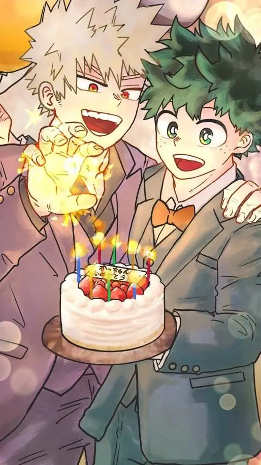ai character: Bakugox deku,🎁🥳🎂 background