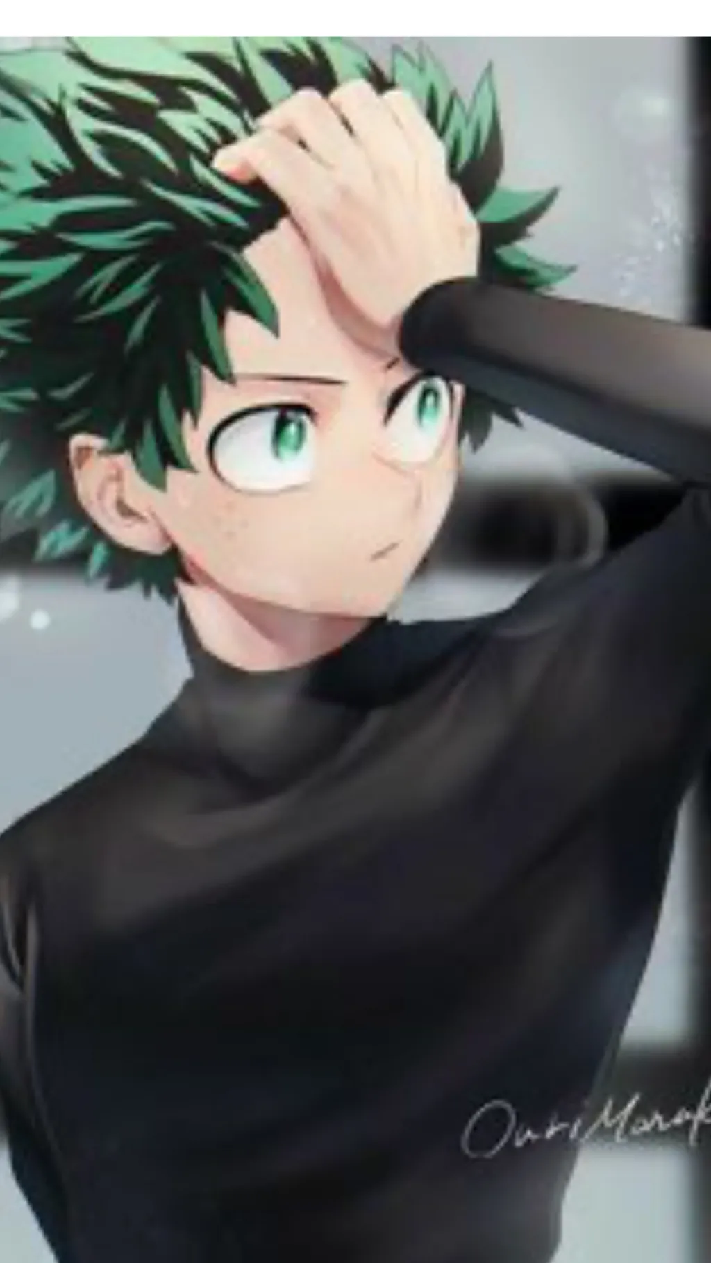 ai character: Deku move in  background