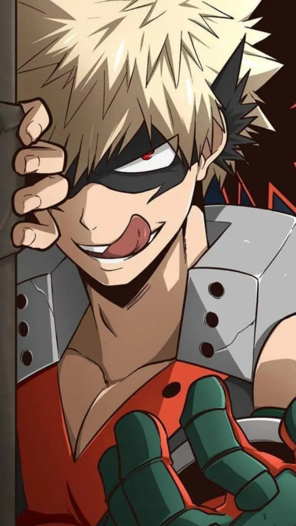 ai character: Bakugo mad  background