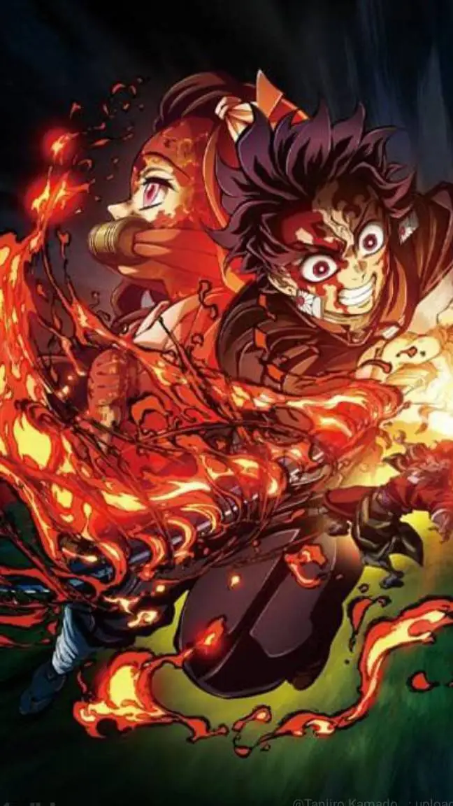 ai character: Tanjiro X nezuko background