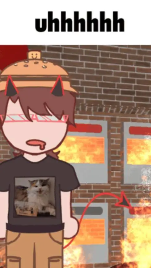 ai character: Luckyburgerpizza background