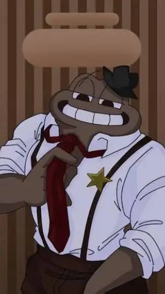 ai character: 🌟Sheriff toadster🐸 background