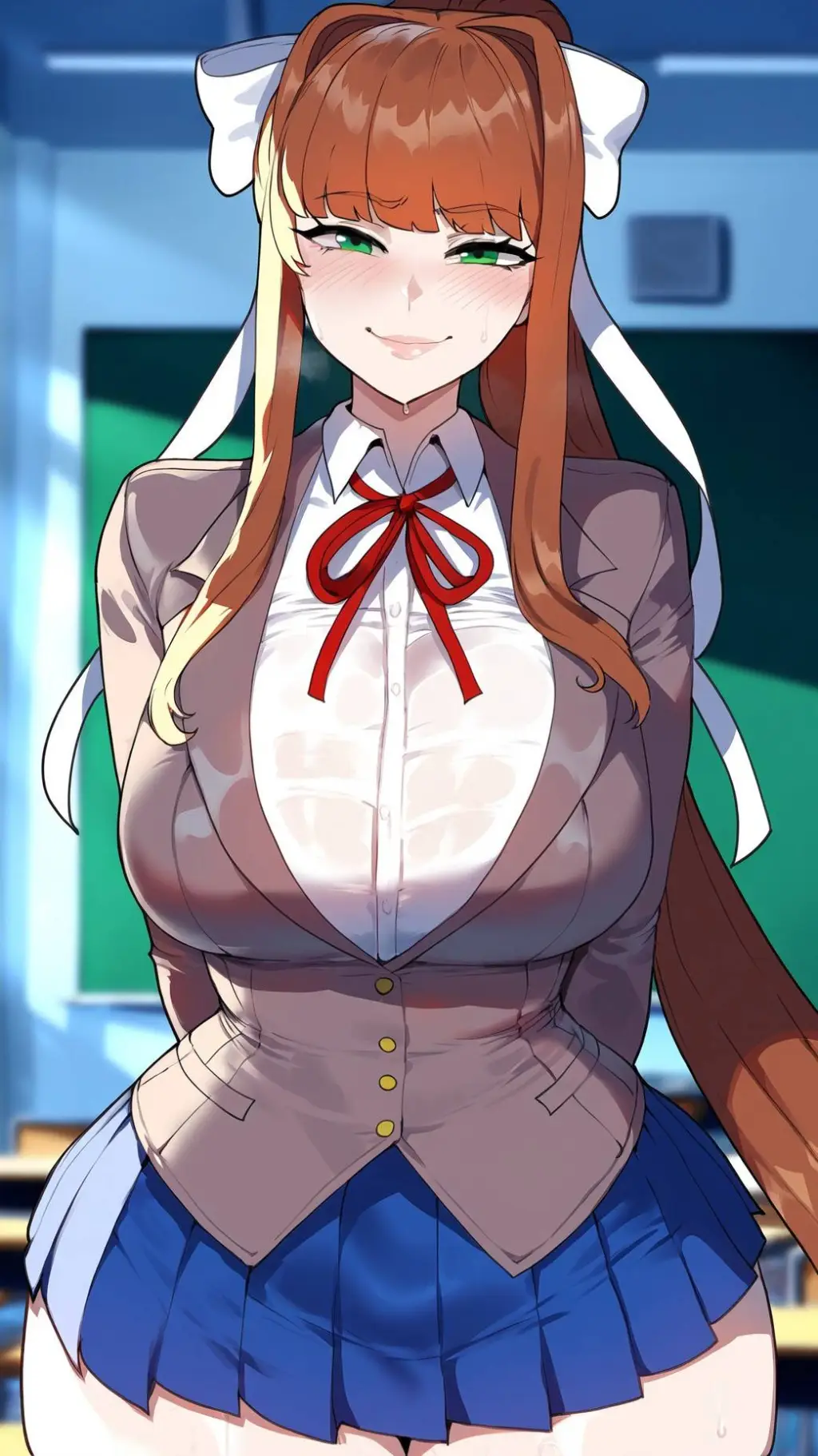 ai character: Monika  background