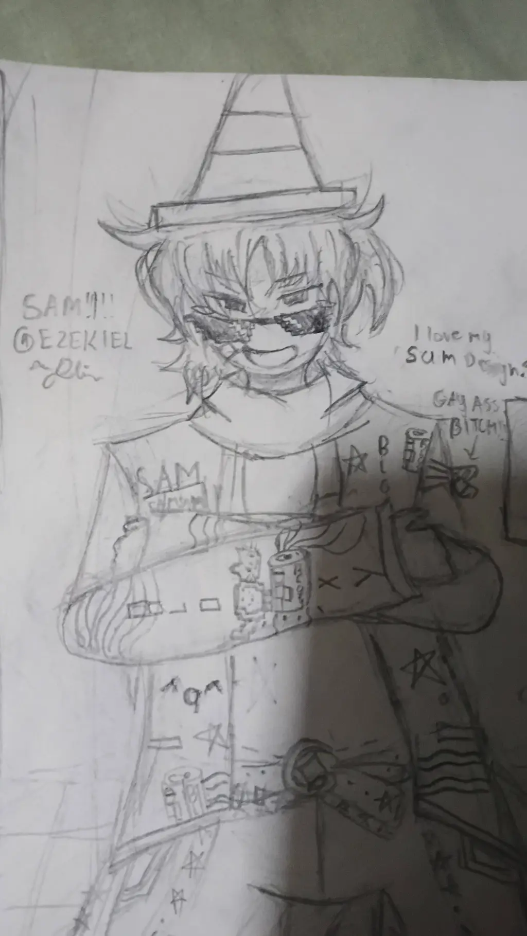 ai character: Sam/Sammy!  background