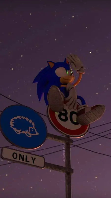ai character: sonic prime  background