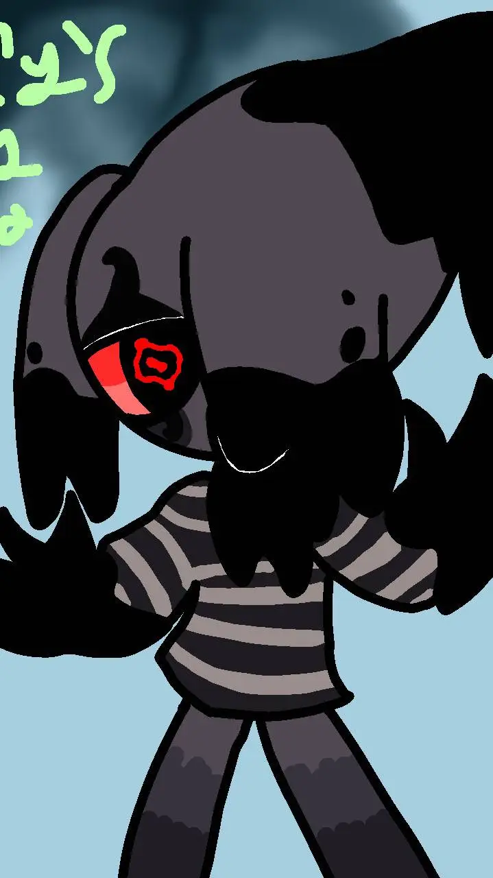 ai character: twisted blot background