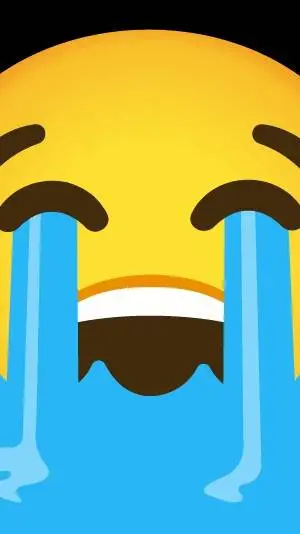 ai character: Crying face Emoji background